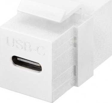 Goobay Modulis Keystone Złącze USB-C, USB 3.2 Gen 2 (10 Gbit/s), balta - Wersja kolorystyczna balta