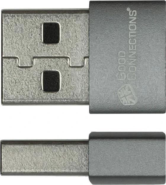Adapteris USB Good Connections USB-A - USB-C Juoda (USB-AD203-5)