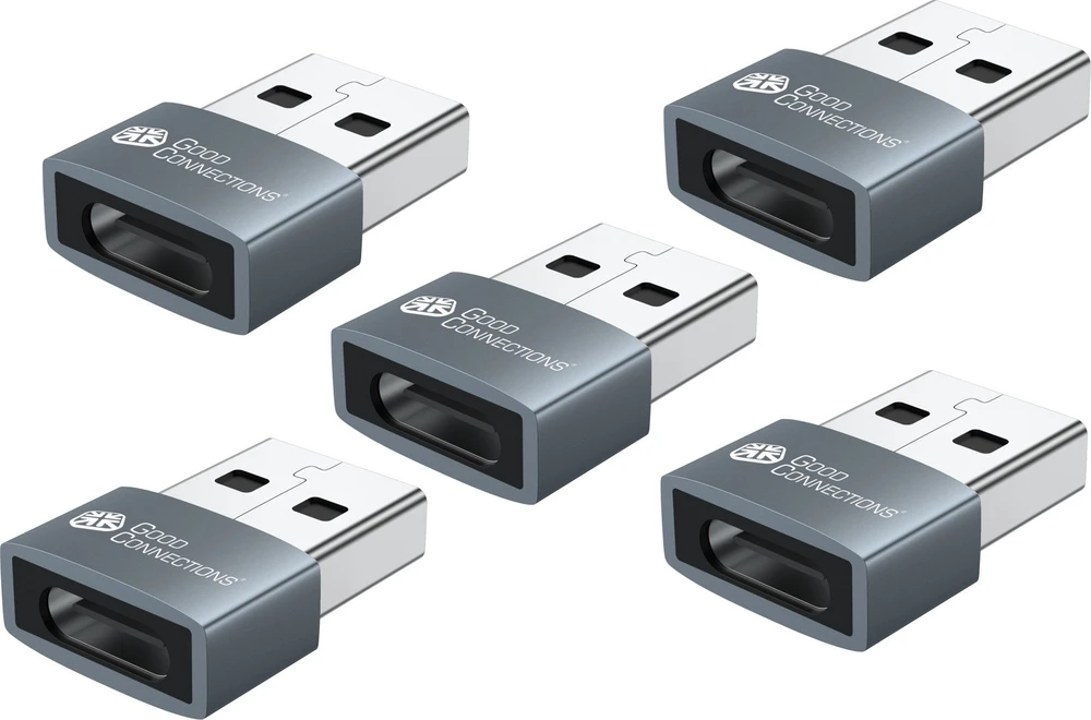 Adapteris USB Good Connections USB-A - USB-C Juoda (USB-AD203-5)