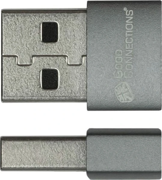 Adapteris USB Good Connections USB-A - USB-C Pilka (USB-AD203-3)