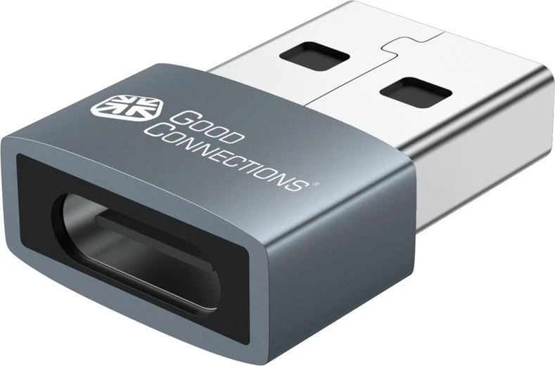 Adapteris USB Good Connections USB-A - USB-C Juoda (USB-AD203-5)