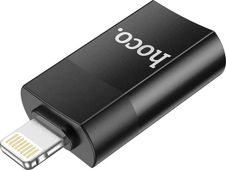 Adapteris Hoco UA17 Lightning to USB-A juodas