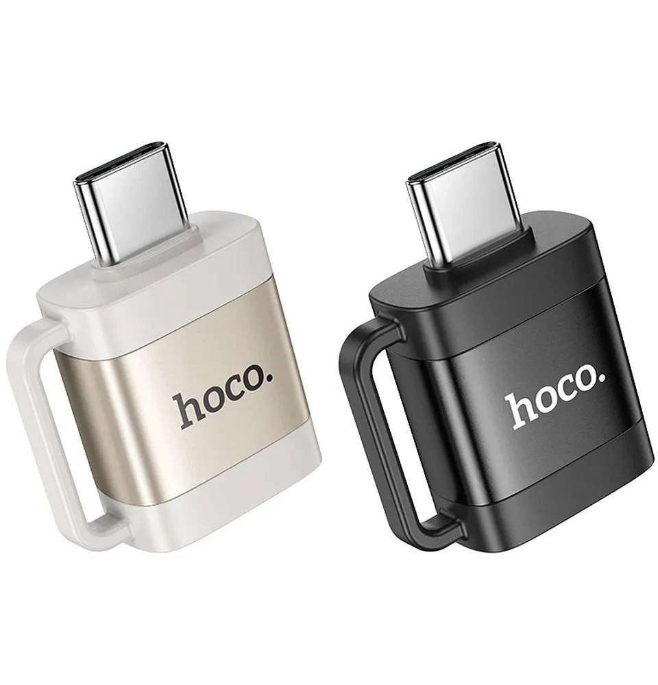 Adapteris OTG USB C to USB A Hoco 3A UA31C juodas