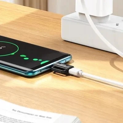 Adapteris OTG USB C to Lightning Hoco 3A UA31E juodas