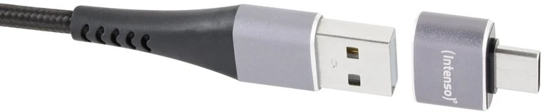 Intenso USB intensyvumo adapteris C480A USB-A - USB-C, pilkas (7600013)