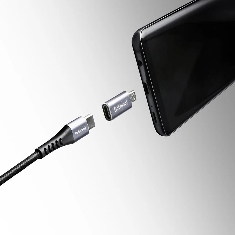 USB adapteriai Intenso USB-C – MicroUSB Pilka (7600213)