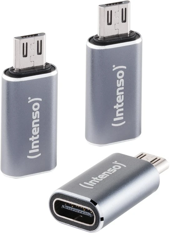 USB adapteriai Intenso USB-C – MicroUSB Pilka (7600213)