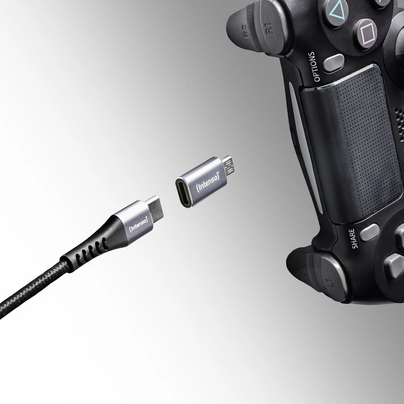 USB adapteriai Intenso USB-C – MicroUSB Pilka (7600213)
