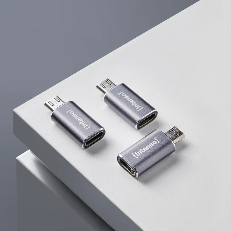 USB adapteriai Intenso USB-C – MicroUSB Pilka (7600213)