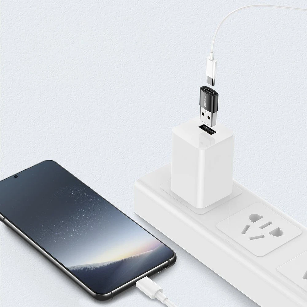 C tipo USB vyriškas-moteriškas adapteris (2 vnt.) Joyroom S-H152 (juodas)