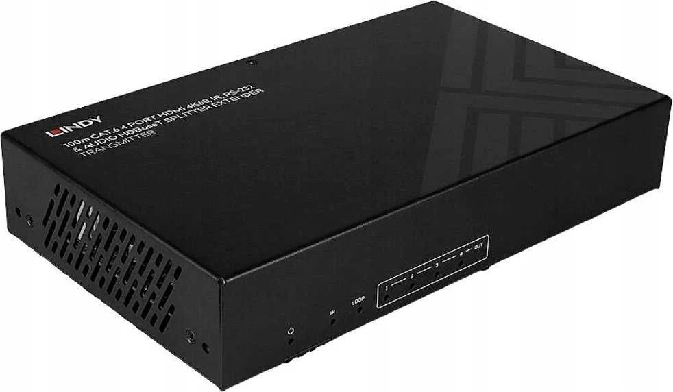 HDBaseT Skirstytuvas - LINDY Cat.6 HDMI 4K60 HDBaseT Skirstytuvas 4 Prievadai su PoC 100 m