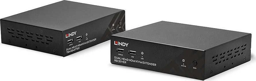 KVM Ilgintuvas - LINDY HDBaseT Cat.6 Dvigubas HDMI, USB, IR ir RS-232 KVM Ilgintuvas 100 m 1920x1080@60Hz