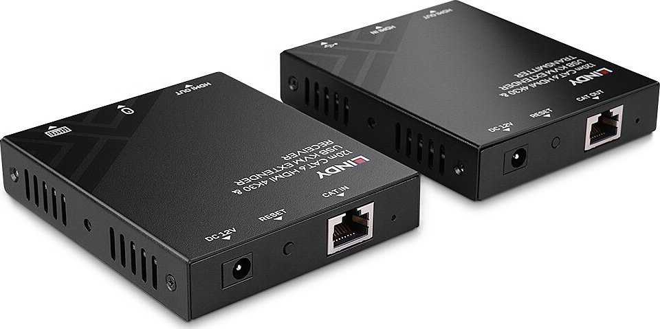 KVM Prailginimas - LINDY Cat.6 KVM Prailginimas, 120 m, Juodas