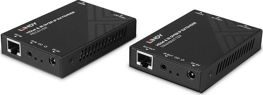HDMI Ilgintuvas - LINDY HDMI IR per IP Ilgintuvas 150 m 1920x1080 60Hz, Juodas