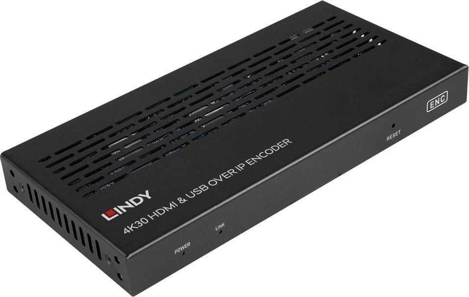 AV kodavimo įrenginys - LINDY 4K30 HDMI ir USB per IP sistemą, 4K@30Hz PoE RS-232