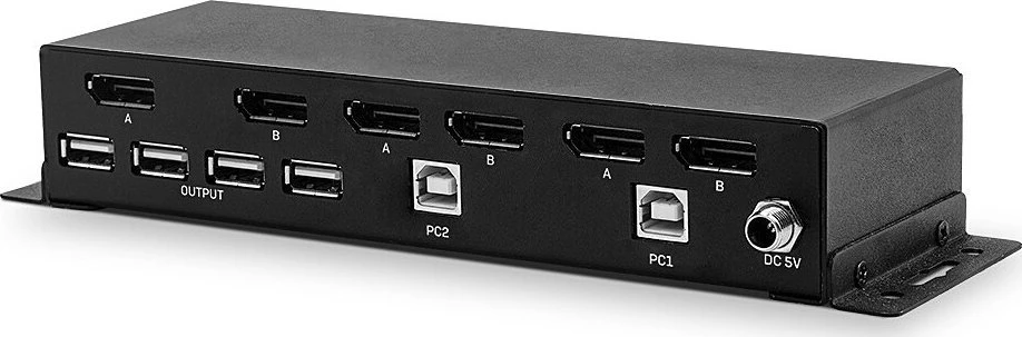 KVM Jungiklis - LINDY 2 Prievadų Dvigubas DisplayPort 1.2 KVM Jungiklis 3840x2160@60Hz