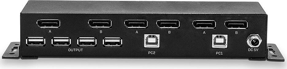 KVM Jungiklis - LINDY 2 Prievadų Dvigubas DisplayPort 1.2 KVM Jungiklis 3840x2160@60Hz