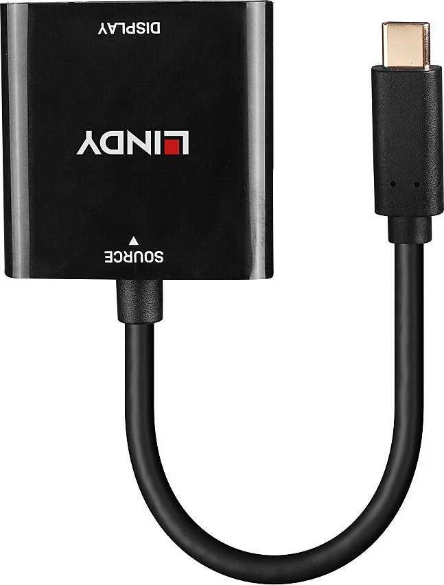 LINDY USB-C į DisplayPort adapteris, priekinis vaizdas