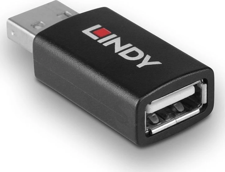 USB Adapteris - LINDY USB 2.0 Type A į A Duomenų Blokatorius, M/F, Juodas