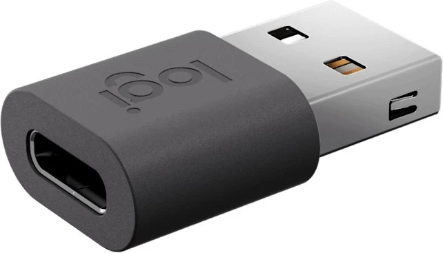 Adapteris USB Logitech 956-000169 USB-A - USB-C Pilka (956-000169)