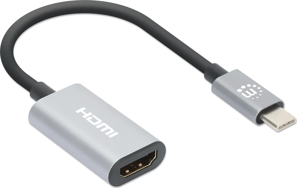 Adapteris USB Manhattan 153973 USB-C - HDMI Sidabrinė (153973)