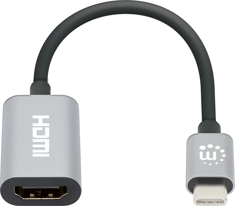 Adapteris USB Manhattan 153973 USB-C - HDMI Sidabrinė (153973)