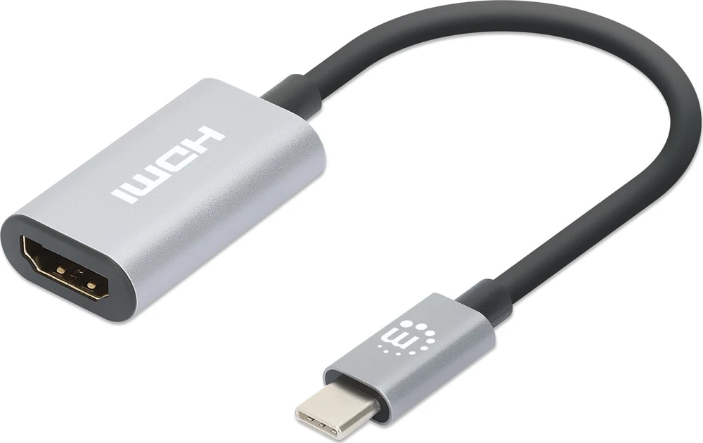 Adapteris USB Manhattan 153973 USB-C - HDMI Sidabrinė (153973)