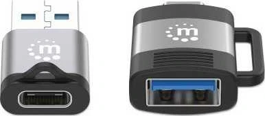 MANHATTAN 2 dalių rinkinys: TYPE-C į USB-A ir USB-A į TYPE-C adapteriai, 356329