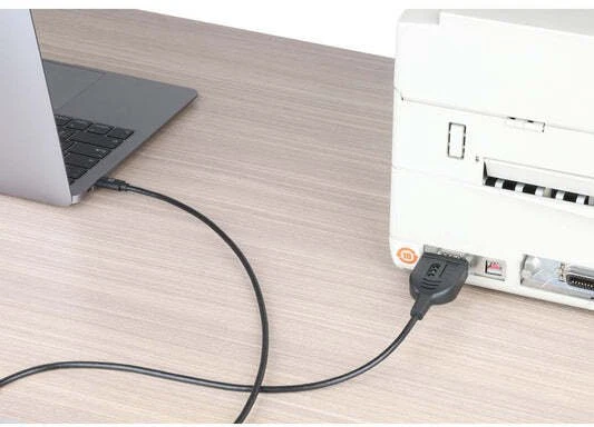 Kabelis USB Manhattan Adapteris USB-C na szeregowy DB9/RS232 PL2303GT 1 m Juodas (154499)