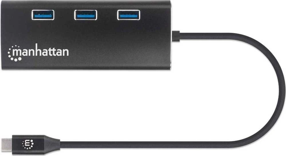 Adapteris USB Manhattan MANHATTAN USB -C 3.2 Gen 1-Adapteris,HDMI,USB,USB-C-PD,RJ45,SD