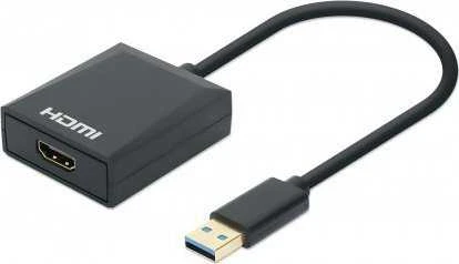 Adapteris USB Manhattan USB-A - HDMI Juodas (153690)