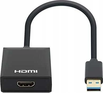 Adapteris USB Manhattan USB-A - HDMI Juodas (153690)