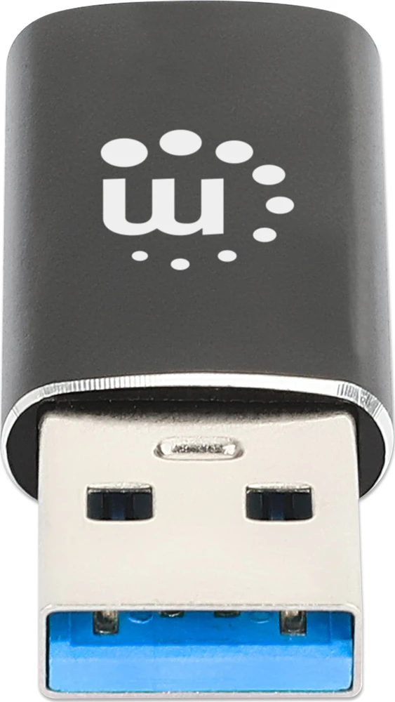 USB-A į USB-C adapteris, juodas korpusas