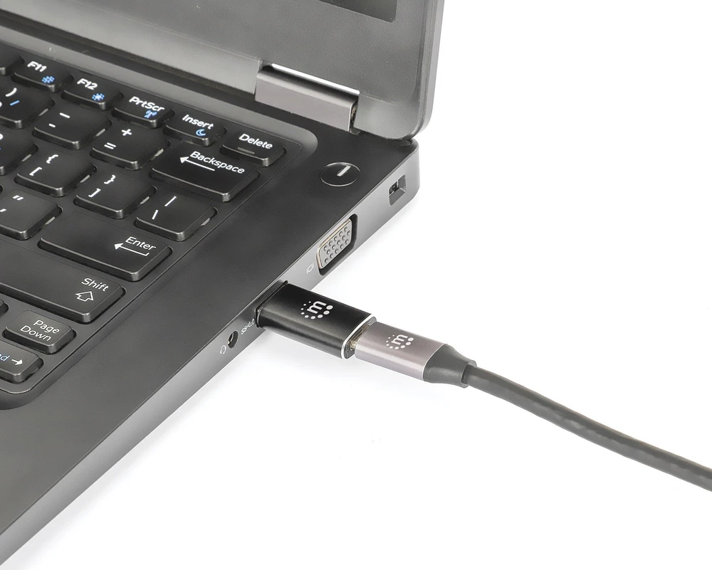 Adapteris USB Manhattan USB-A - USB-C Juodas (153980)