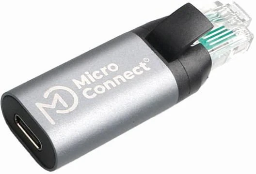 Adapteris USB MicroConnect MC-USBCFRJ45 USB-C - RJ-45 Sidabrinė (MC-USBCFRJ45)