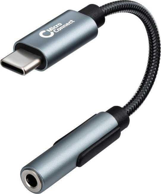 Adapteris USB MicroConnect USB-C - Jack 3.5mm Sidabrinė (MC-AUDIO-USBC)
