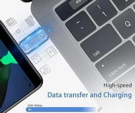 Adapteris USB MicroConnect USB-C - USB-C Sidabrinė (Premium USB4 Gen 3x2 USB-C)