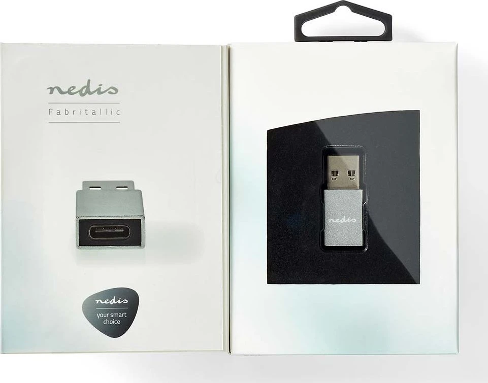 Adapteris USB Nedis CCTB60925AL USB-A - USB-C Sidabrinė (CCTB60925AL)