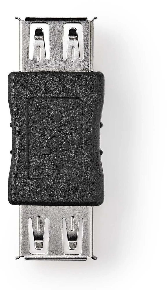 Adapteris NEDIS USB Type A F, USB Type A F, juodas