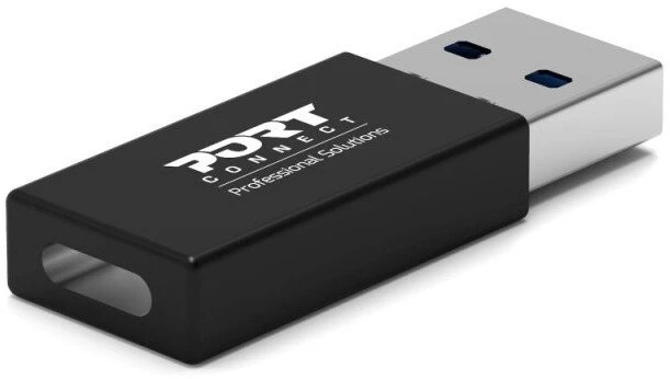 Port Designs 900154, USB-A, USB-C, juodas