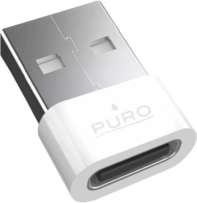 Puro USB-C - USB-A adapteris - Baltas