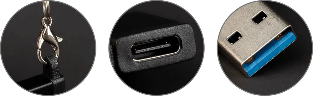 Adapteris USB Reagle USB-A - USB-C juodas