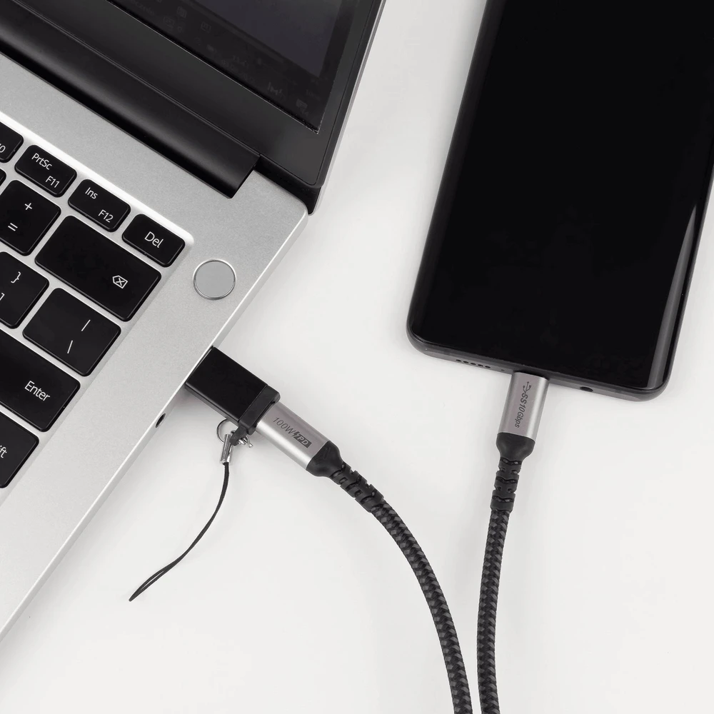 Adapteris USB Reagle USB-A - USB-C juodas
