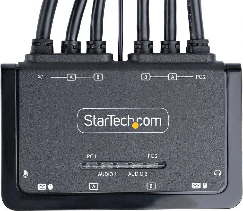 StarTech dviejų monitorių KVM komutatorius su laidais