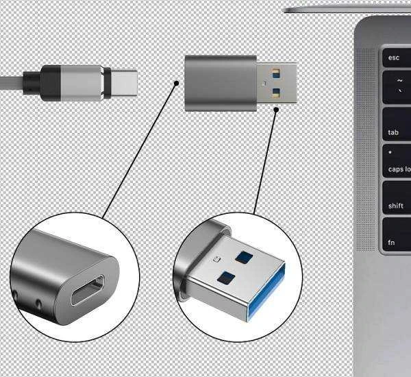 Adapteris USB Swissten 55500200 USB-A - USB-C Sidabrinė (55500200)