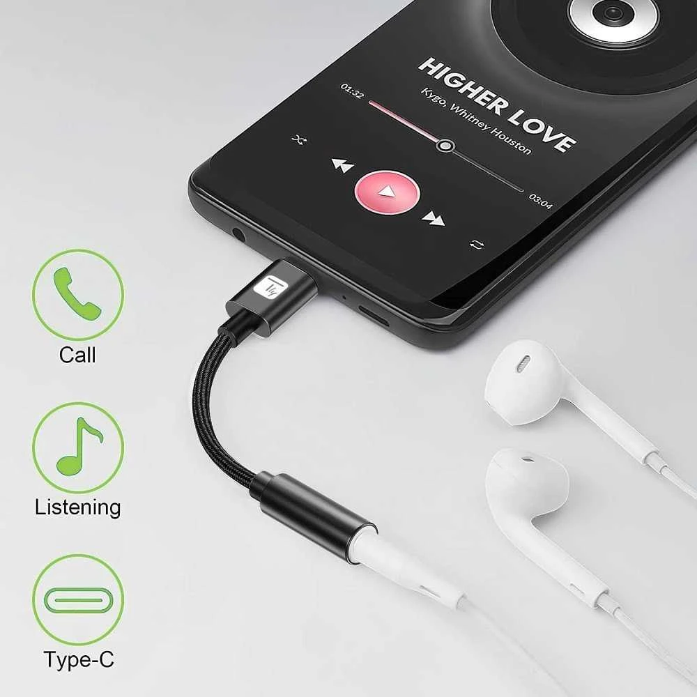 USB adapteris Techly USB-C - 3,5 mm lizdas Juodas (ICOC USBC-DAC24J)