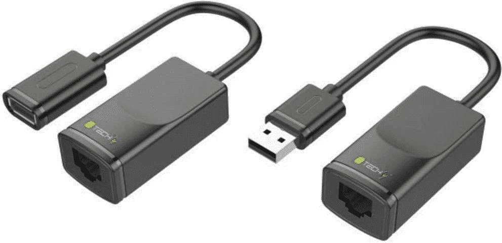 TECHLY 103199 Techly USB linijos ilgintuvas per tinklo kabelį RJ45 iki 60m