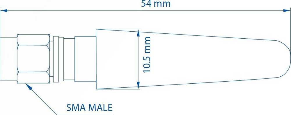 Teltonika 003R-00281 | LTE antena | 5dBi, SMA-vyras