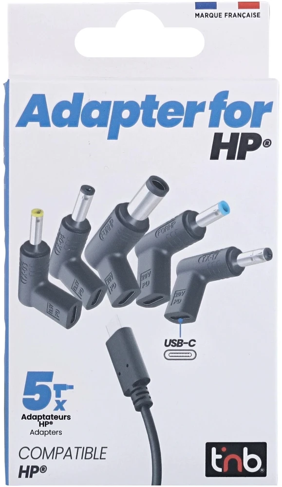 USB adapteris TnB USB-C PD adapterių rinkinys 5 viename, skirtas HP Yx-03 Yx-04 Yx-07 Yx-09 Yx-17 90 W / Chtiphp (SB12257)