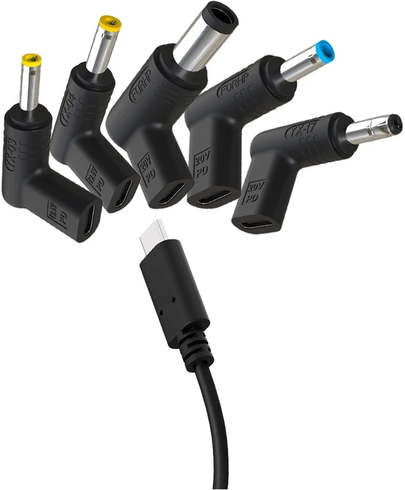 USB adapteris TnB USB-C PD adapterių rinkinys 5 viename, skirtas HP Yx-03 Yx-04 Yx-07 Yx-09 Yx-17 90 W / Chtiphp (SB12257)